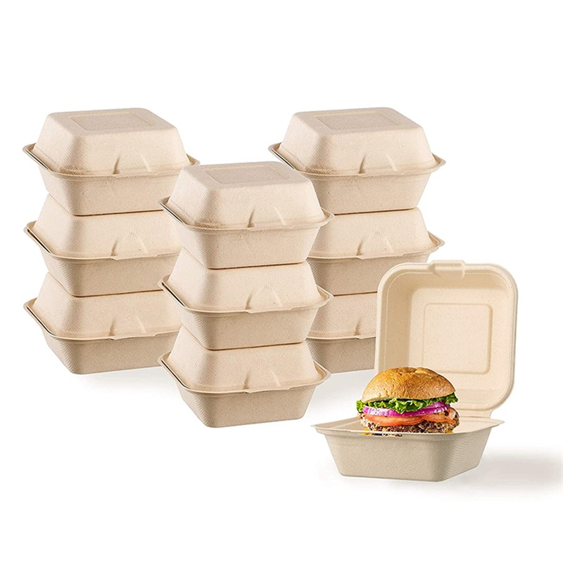 Wholesale Biodegradable 6 Inch Sugarcane Bagasse Burger Clamshell ...