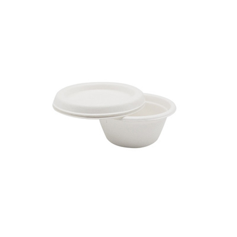 2oz Biodegradable Mini Bagasse Sauce Cup With Lid