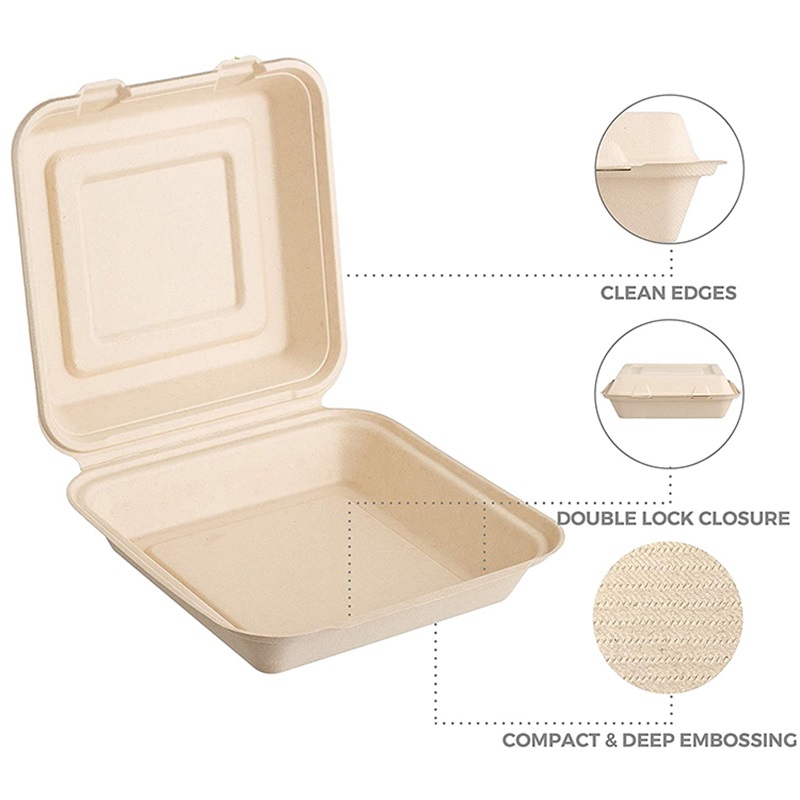 Wholesale Eco-friendly 10 Inch Bagasse Clamshell Container from China ...