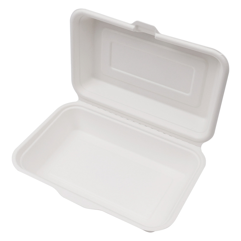 9x6inch Disposable Sugarcane Bagasse Lunch Box